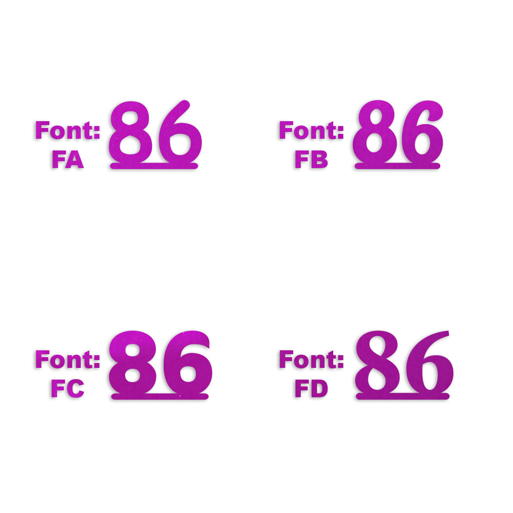 Custom-Fetti Number - 86 Fuchsia