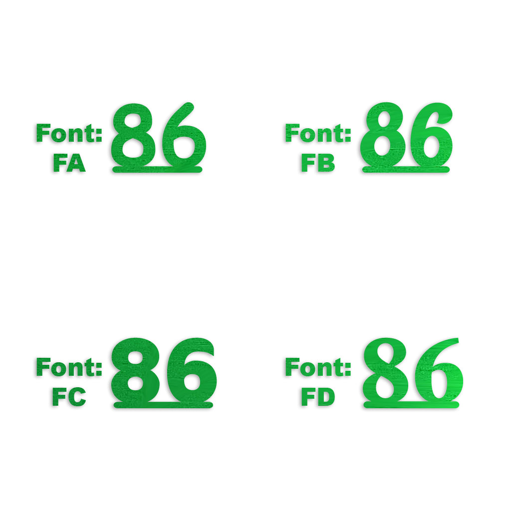 Custom-Fetti Number - 86 Green