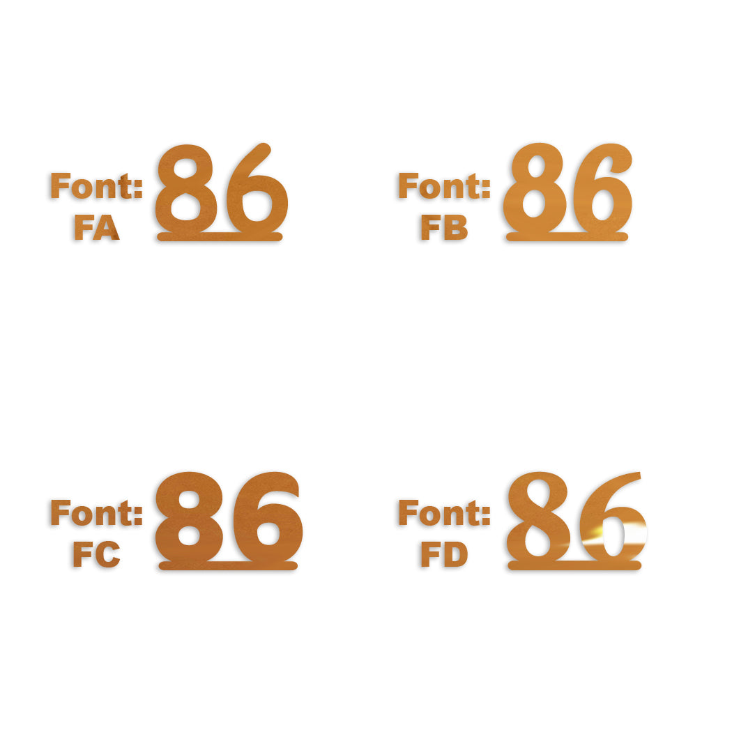 Custom-Fetti Number - 86 Orange