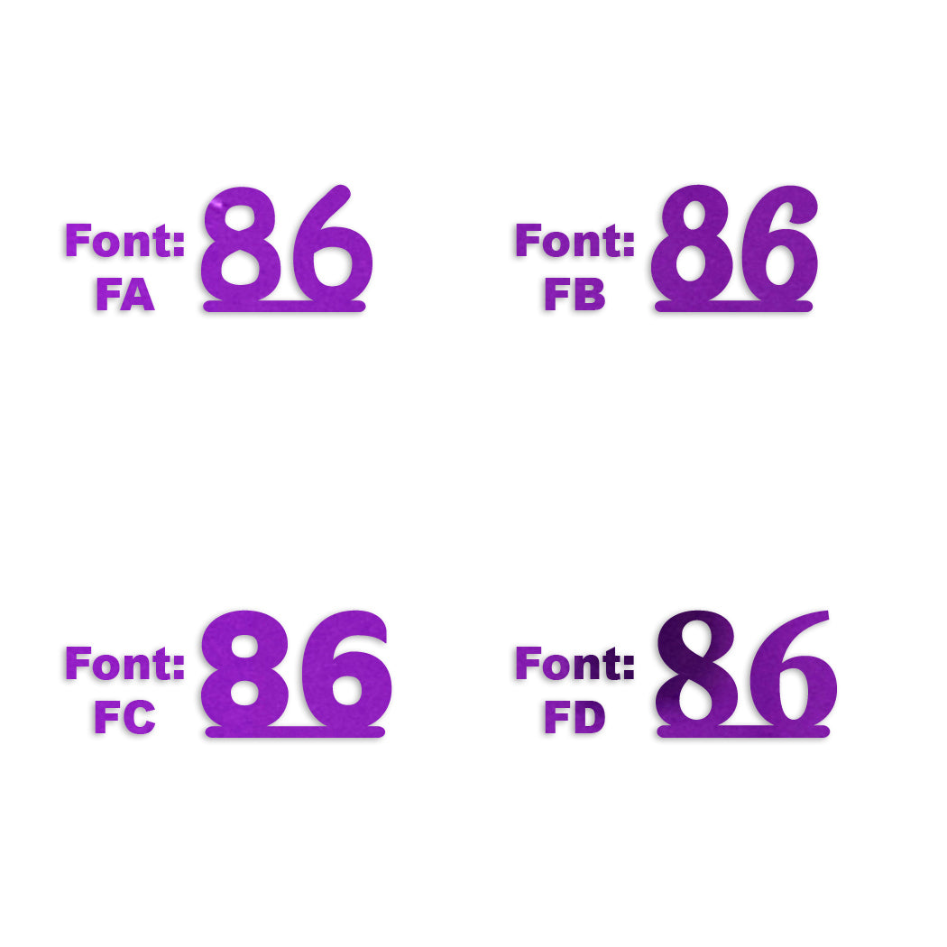 Custom-Fetti Number - 86 Purple