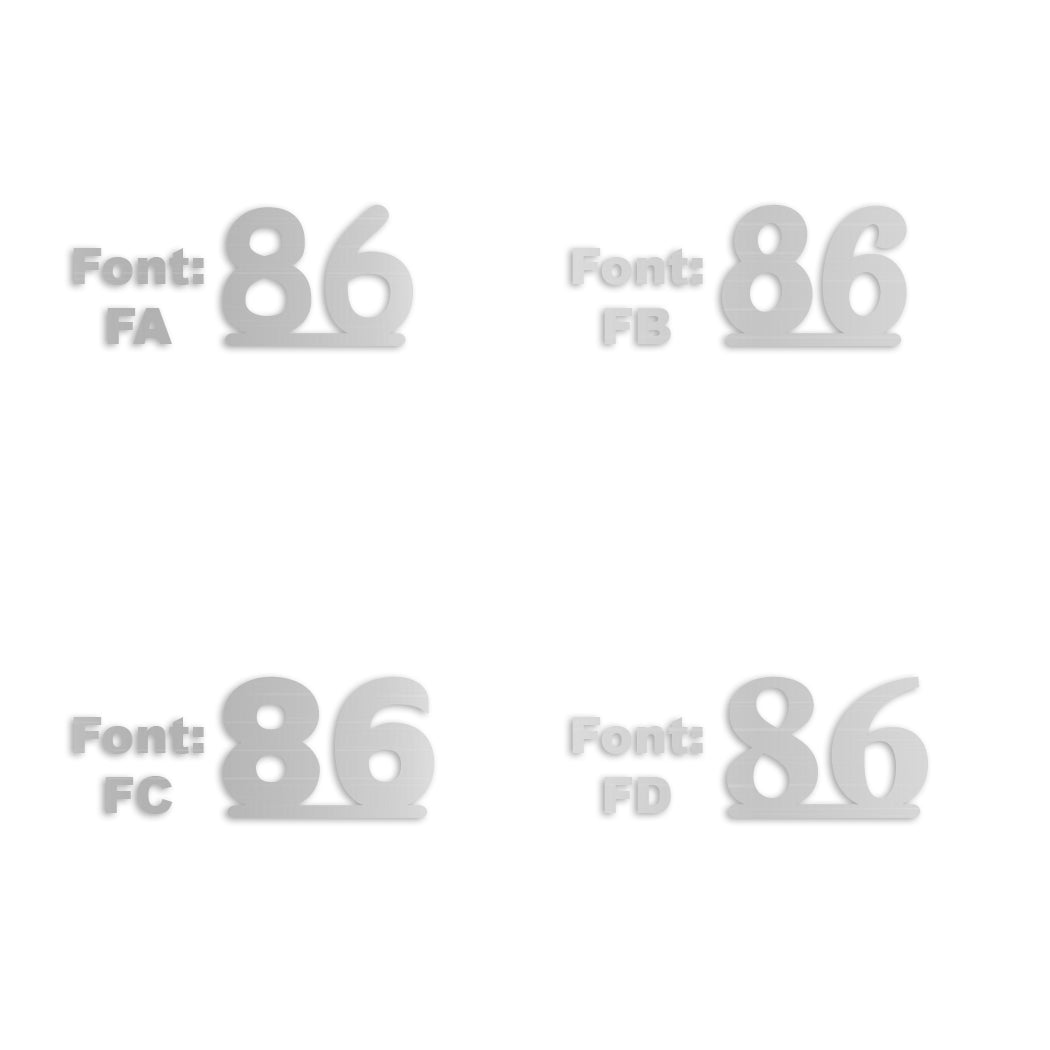 Custom-Fetti Number - 86 Silver