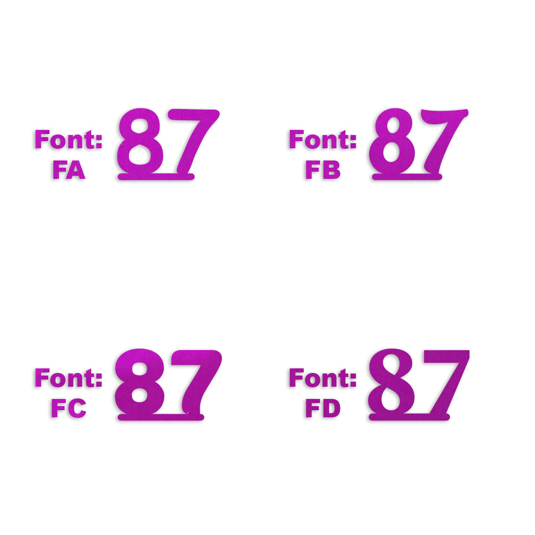 Custom-Fetti Number - 87 Fuchsia