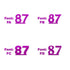 Custom-Fetti Number - 87 Fuchsia