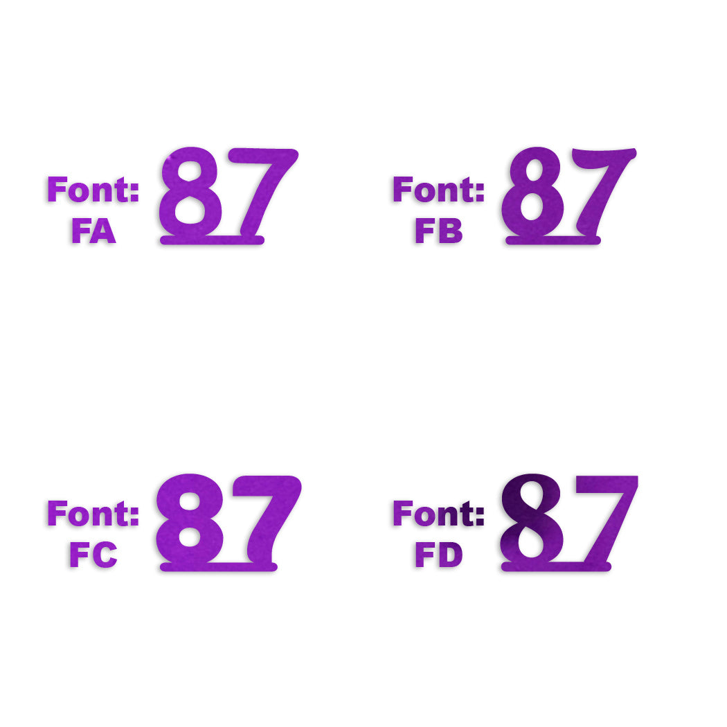 Custom-Fetti Number - 87 Purple