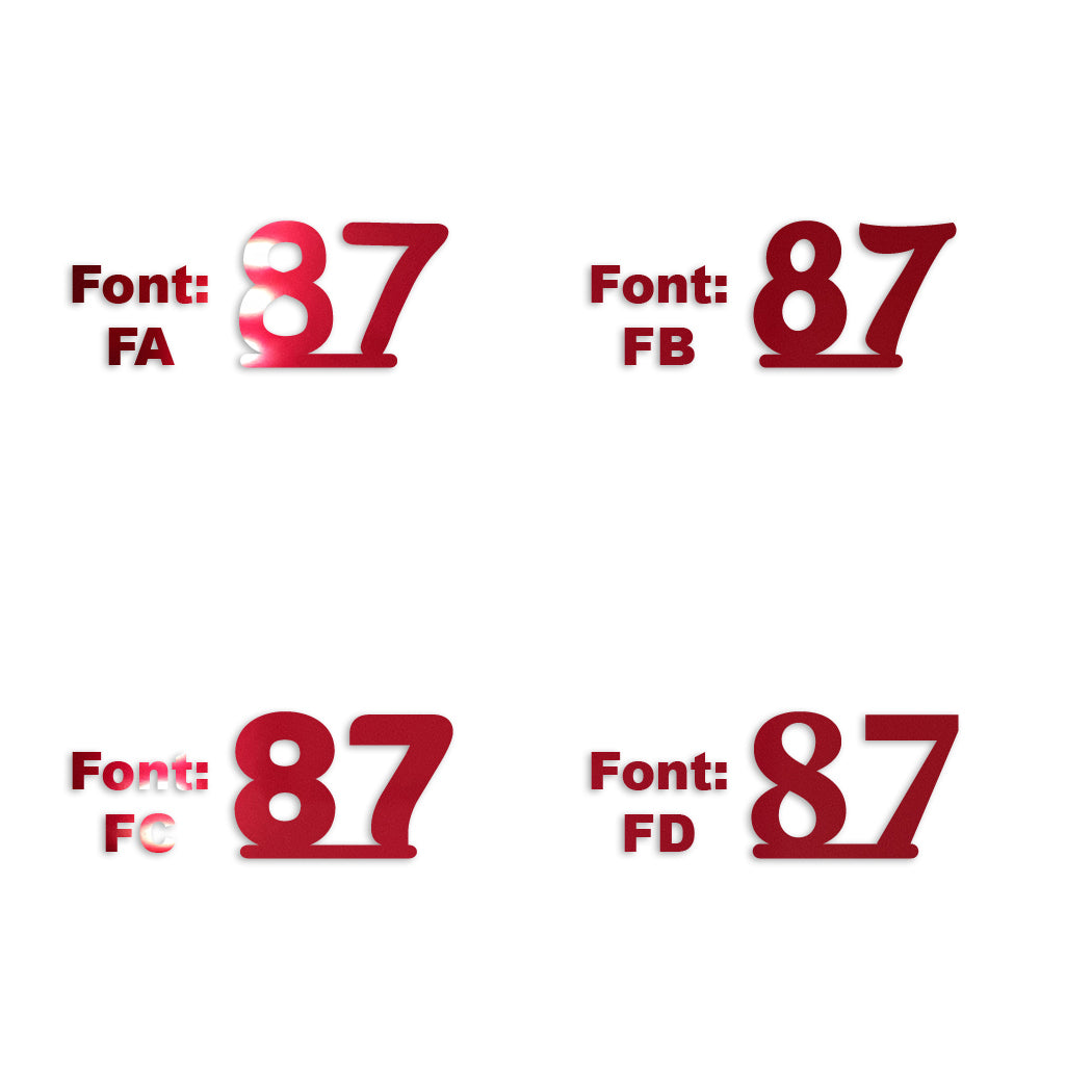 Custom-Fetti Number - 87 Red