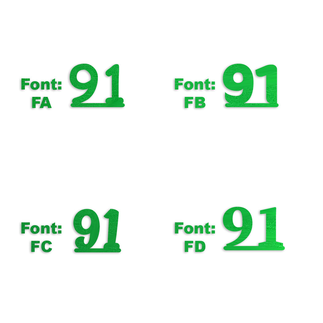 Custom-Fetti Number - 91 Green