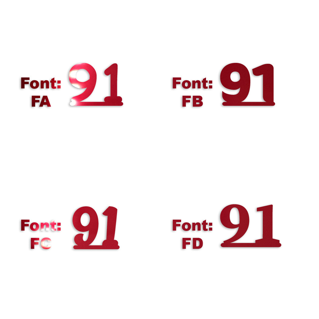 Custom-Fetti Number - 91 Red