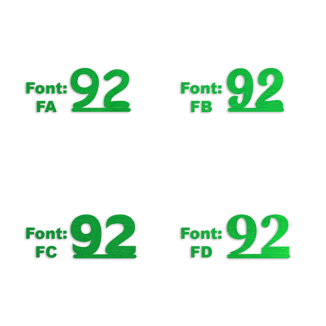 Custom-Fetti Number - 92 Green