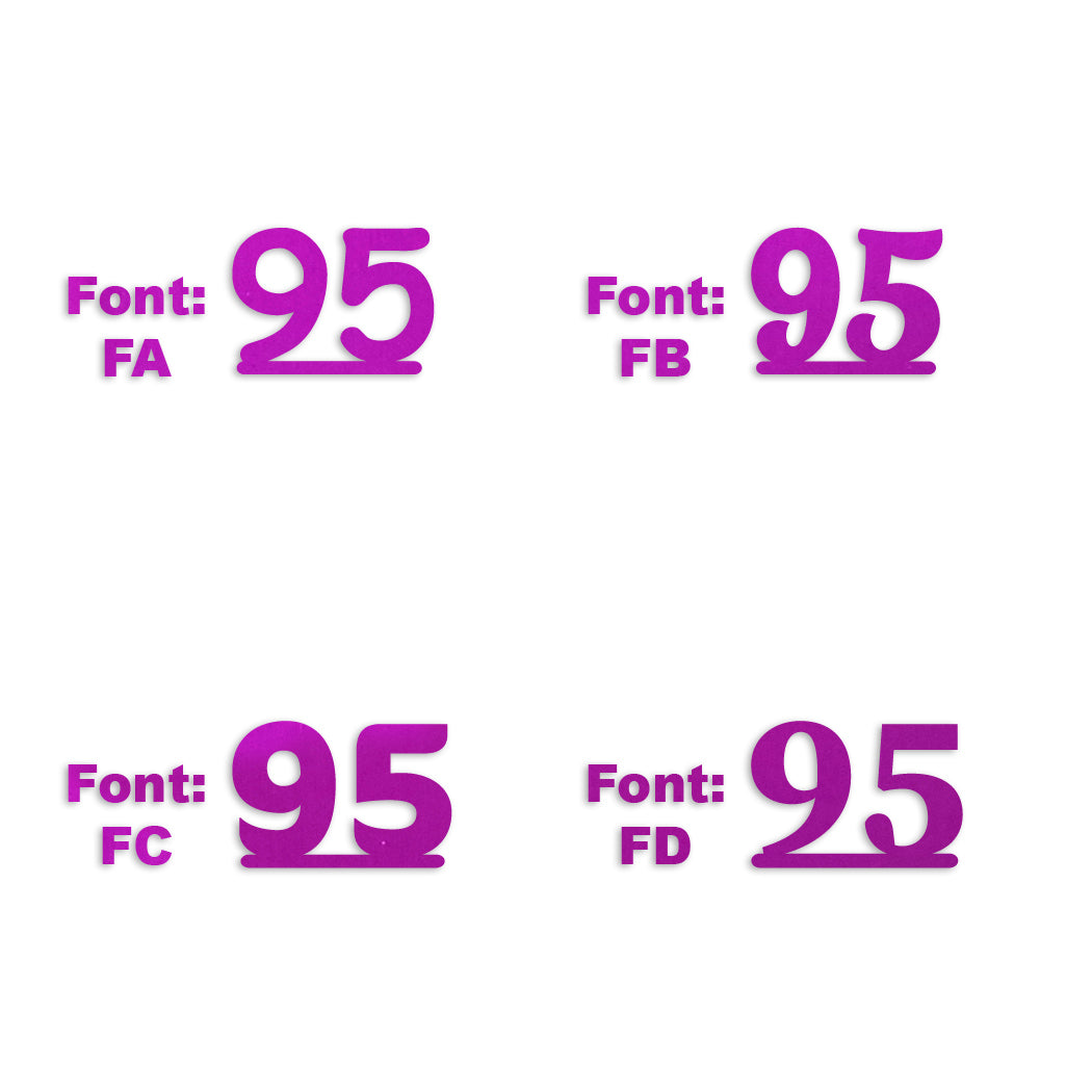 Custom-Fetti Number - 95 Fuchsia