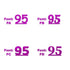 Custom-Fetti Number - 95 Fuchsia