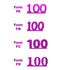 Custom-Fetti Number - 100 Fuchsia