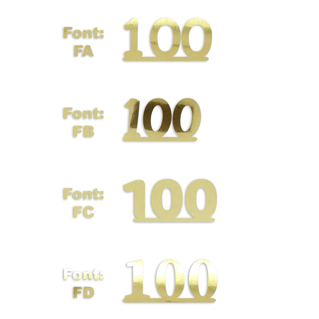 Custom-Fetti Number - 100 Gold