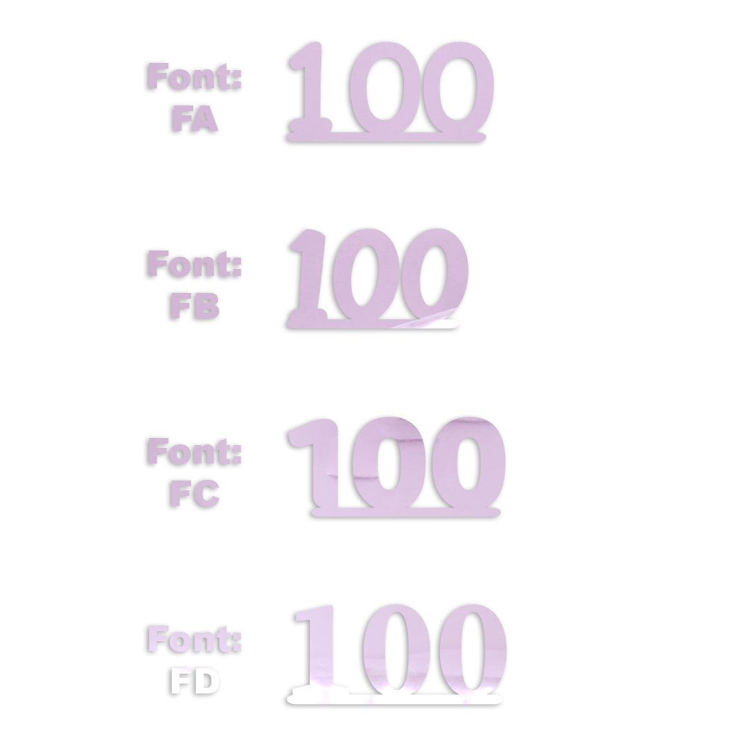 Custom-Fetti Number - 100 Pink