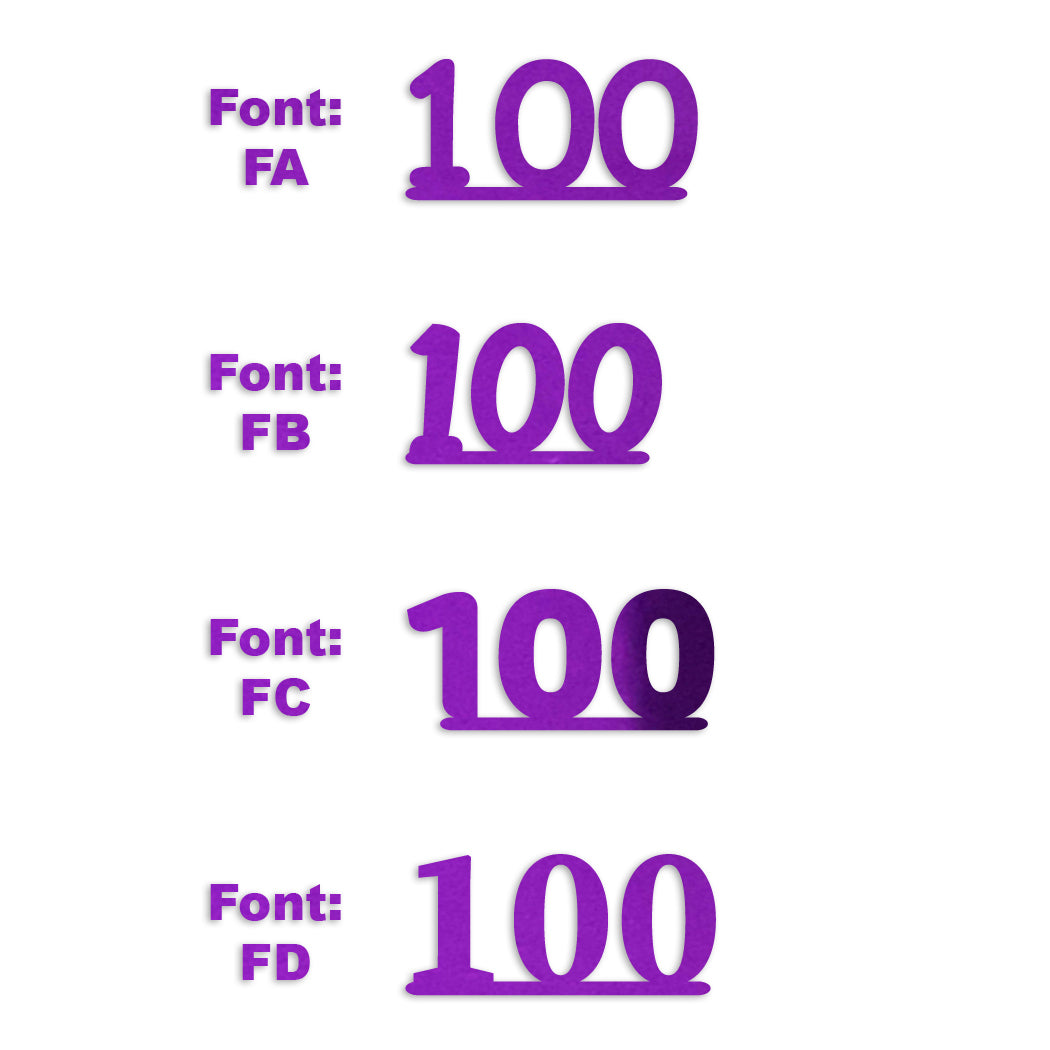 Custom-Fetti Number - 100 Purple