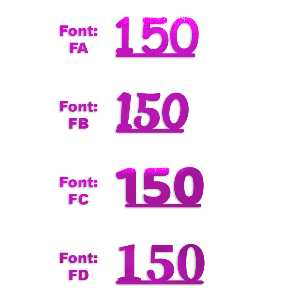 Custom-Fetti Number - 150 Fuchsia