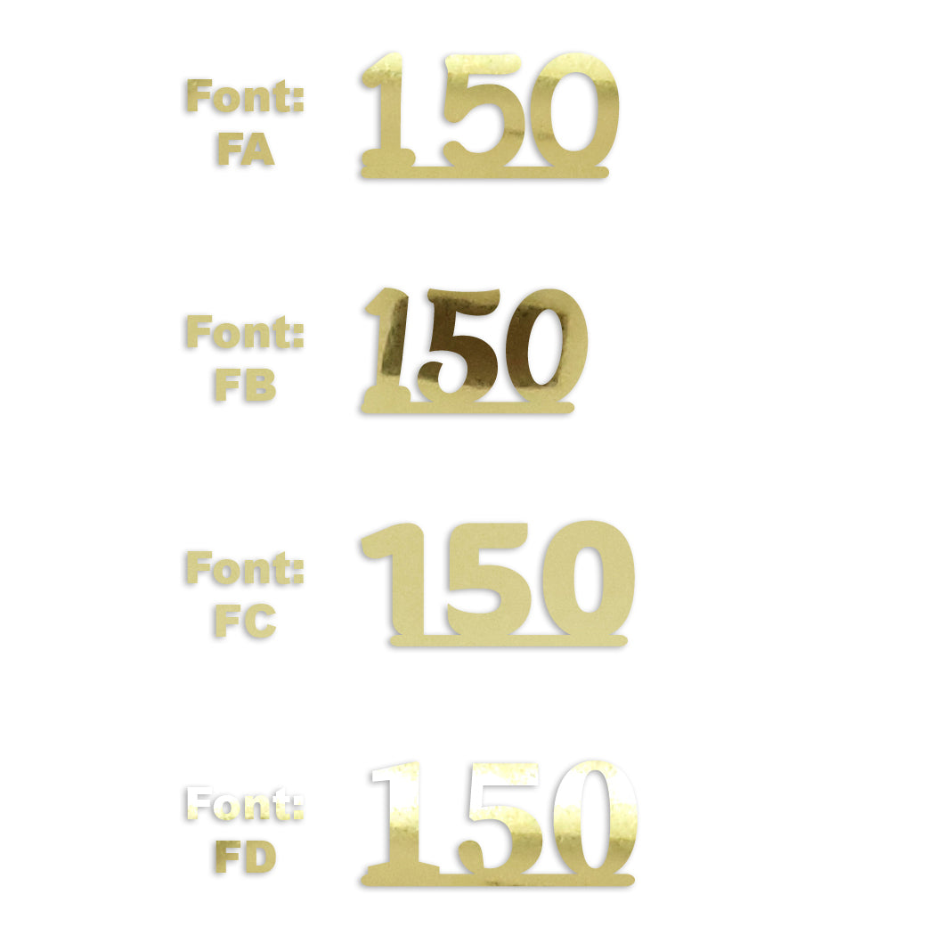 Custom-Fetti Number - 150 Gold