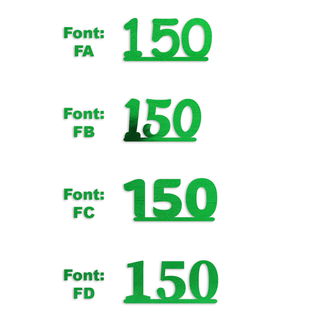 Custom-Fetti Number - 150 Green