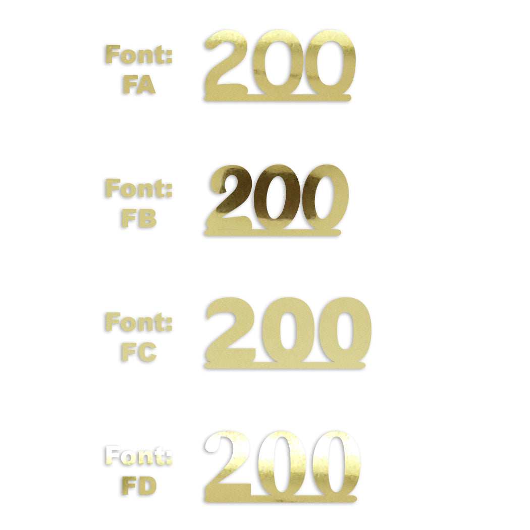 Custom-Fetti Number - 200 Gold