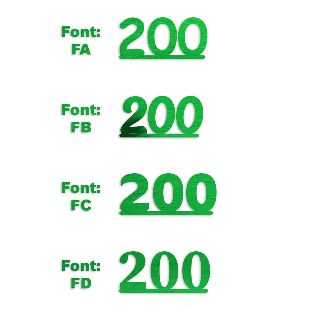 Custom-Fetti Number - 200 Green