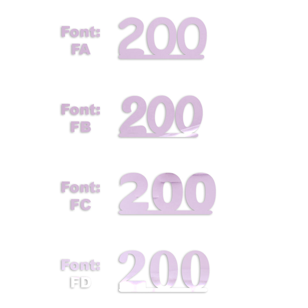 Custom-Fetti Number - 200 Pink