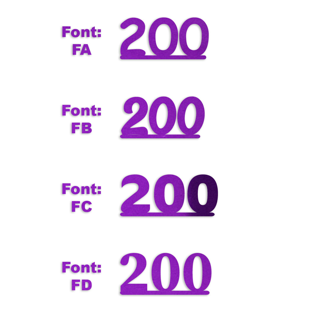 Custom-Fetti Number - 200 Purple