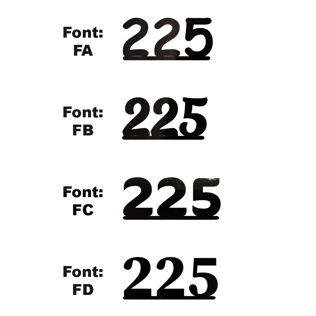 Custom-Fetti Number - 225 Black