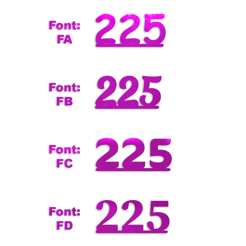 Custom-Fetti Number - 225 Fuchsia