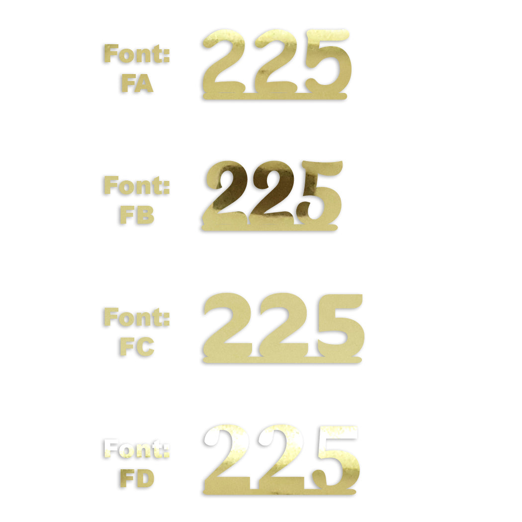 Custom-Fetti Number - 225 Gold