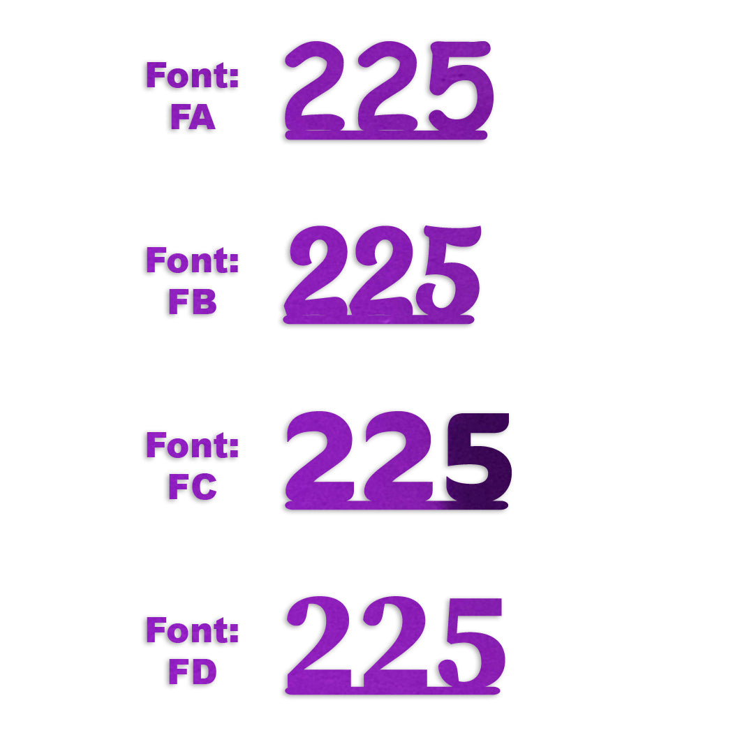 Custom-Fetti Number - 225 Purple