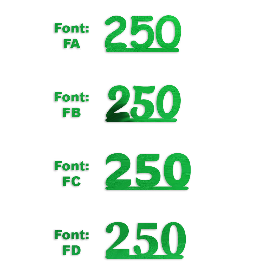 Custom-Fetti Number - 250 Green