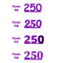 Custom-Fetti Number - 250 Purple