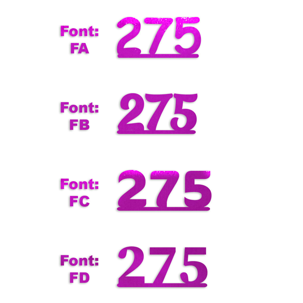 Custom-Fetti Number - 275 Fuchsia