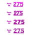 Custom-Fetti Number - 275 Fuchsia