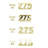 Custom-Fetti Number - 275 Gold