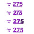 Custom-Fetti Number - 275 Purple