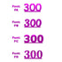 Custom-Fetti Number - 300 Fuchsia