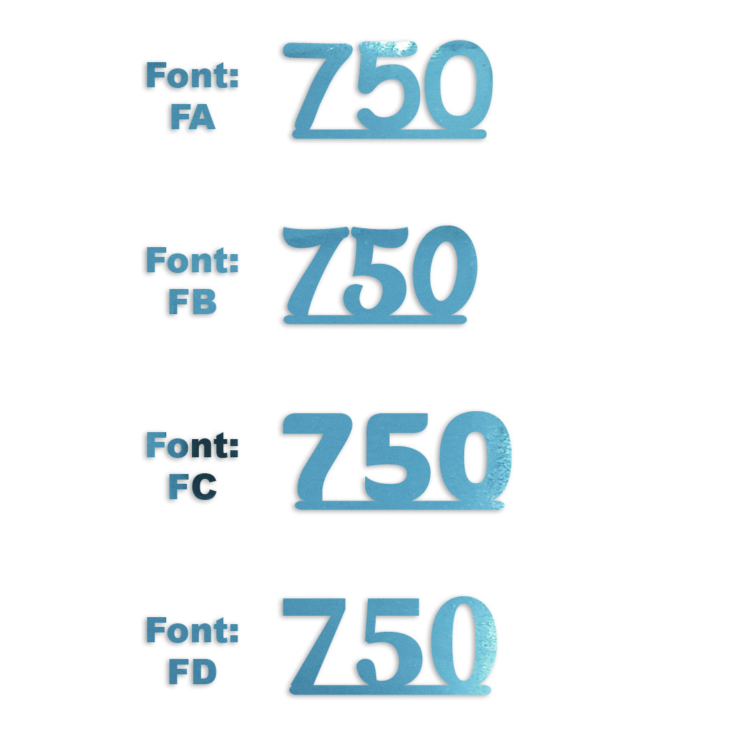 Custom-Fetti Number - 750 Blue Sky