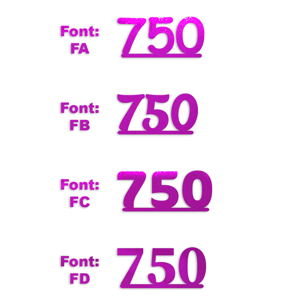 Custom-Fetti Number - 750 Fuchsia