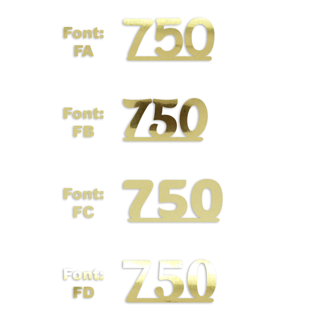 Custom-Fetti Number - 750 Gold