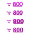 Custom-Fetti Number - 800 Fuchsia