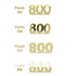 Custom-Fetti Number - 800 Gold