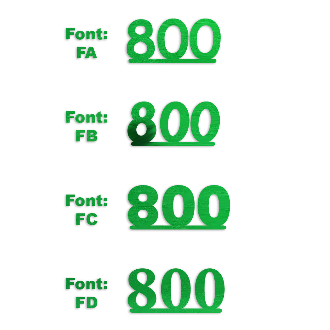 Custom-Fetti Number - 800 Green