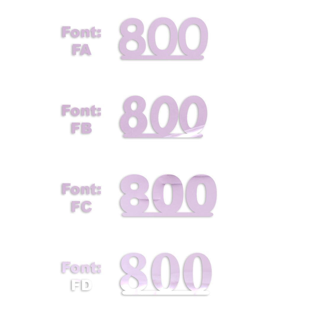 Custom-Fetti Number - 800 Pink