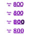 Custom-Fetti Number - 800 Purple