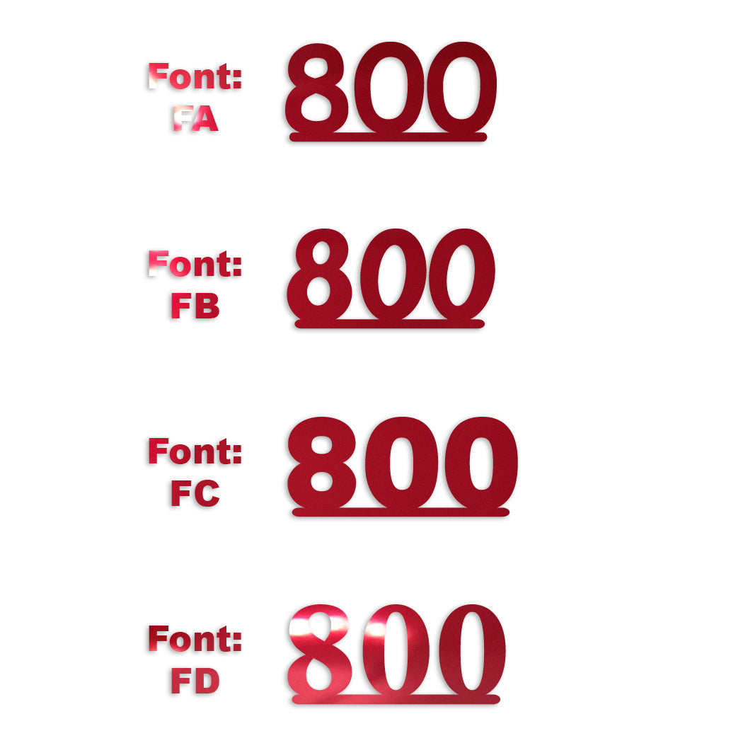 Custom-Fetti Number - 800 Red