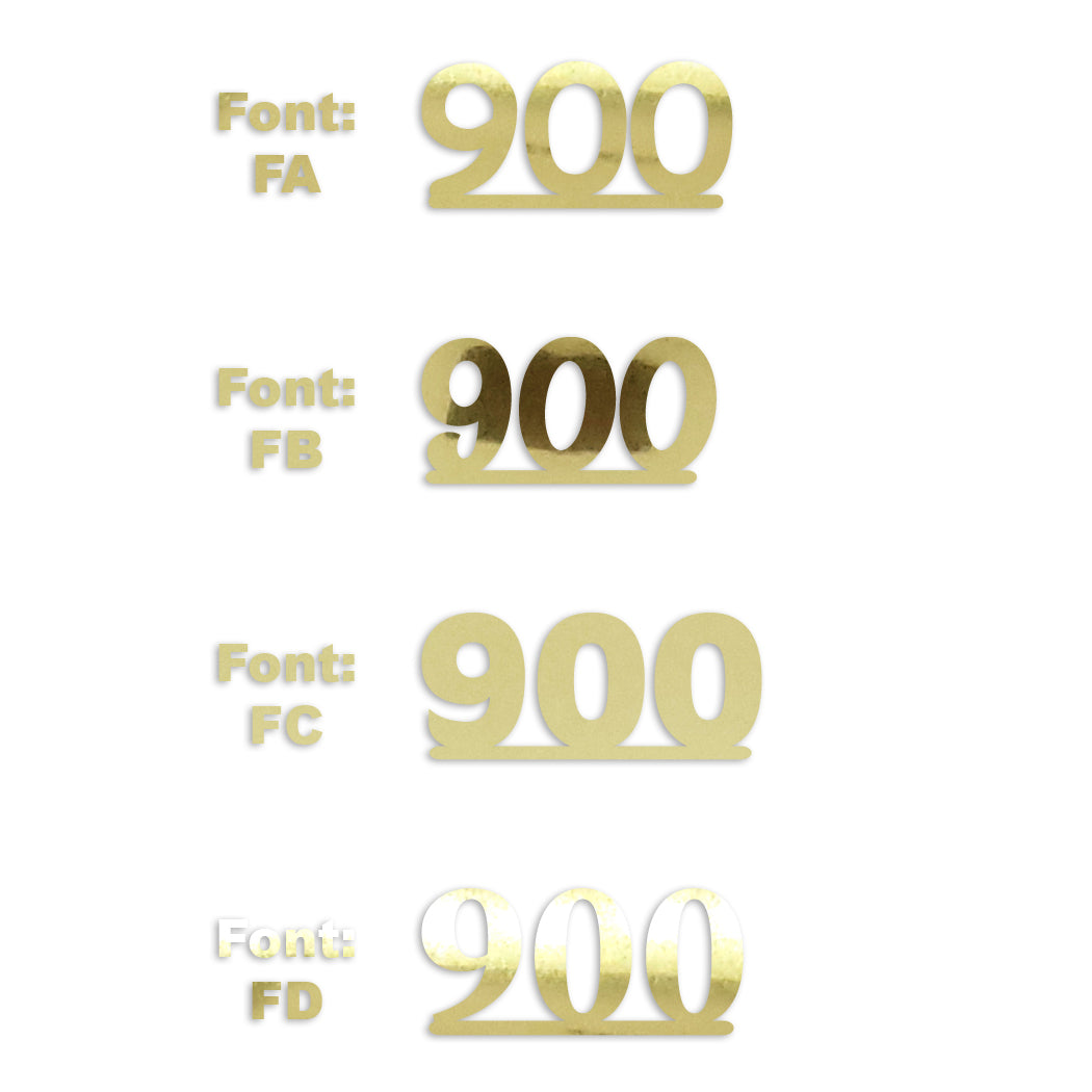 Custom-Fetti Number - 900 Gold