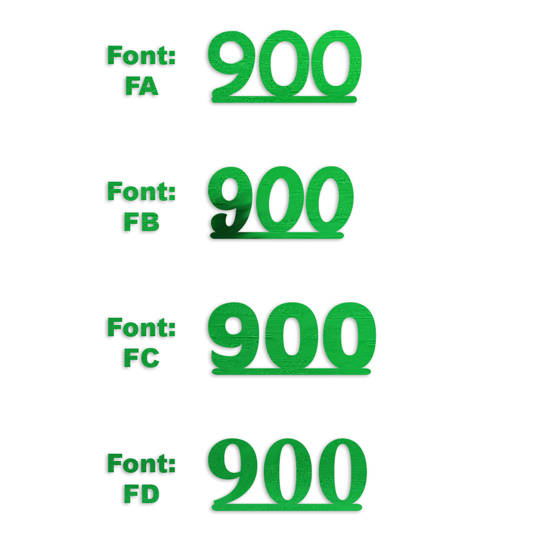 Custom-Fetti Number - 900 Green