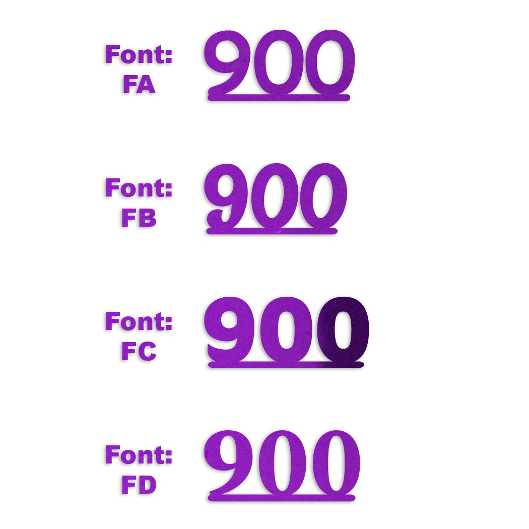 Custom-Fetti Number - 900 Purple