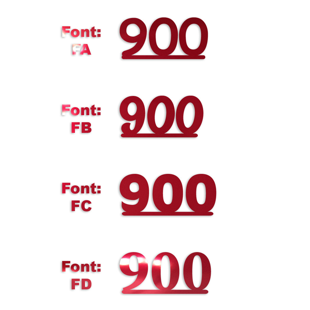 Custom-Fetti Number - 900 Red