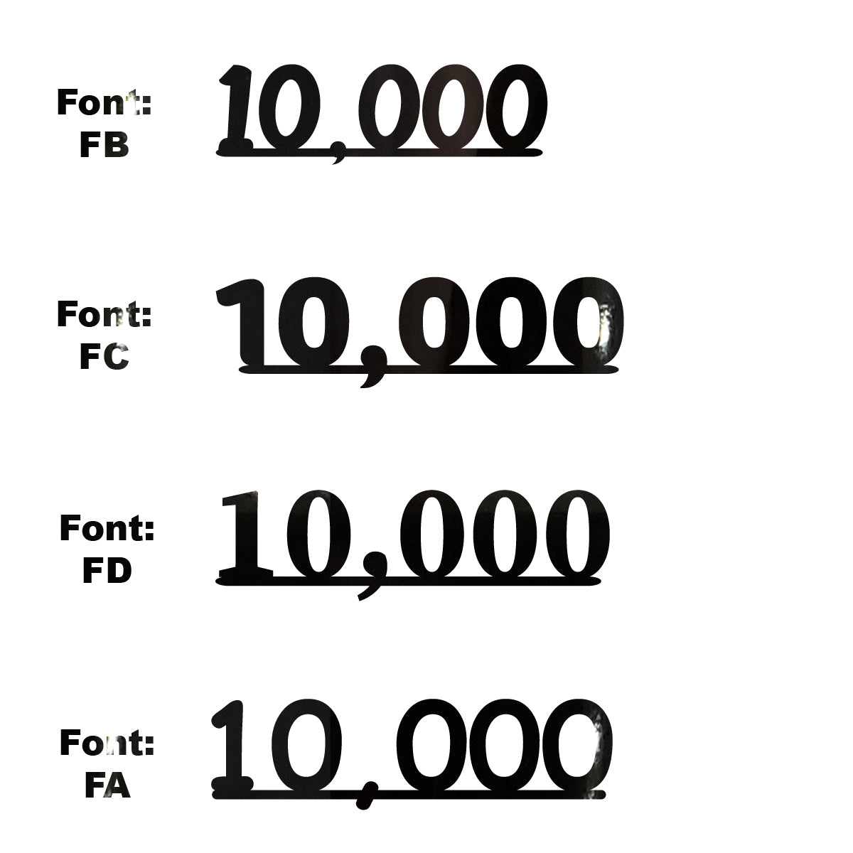 Custom-Fetti Number - 10,000 Black